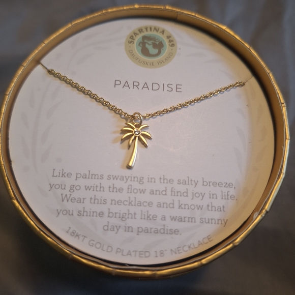 Spartina 449 Gold-Plated Palm Necklace - Picture 1 of 2